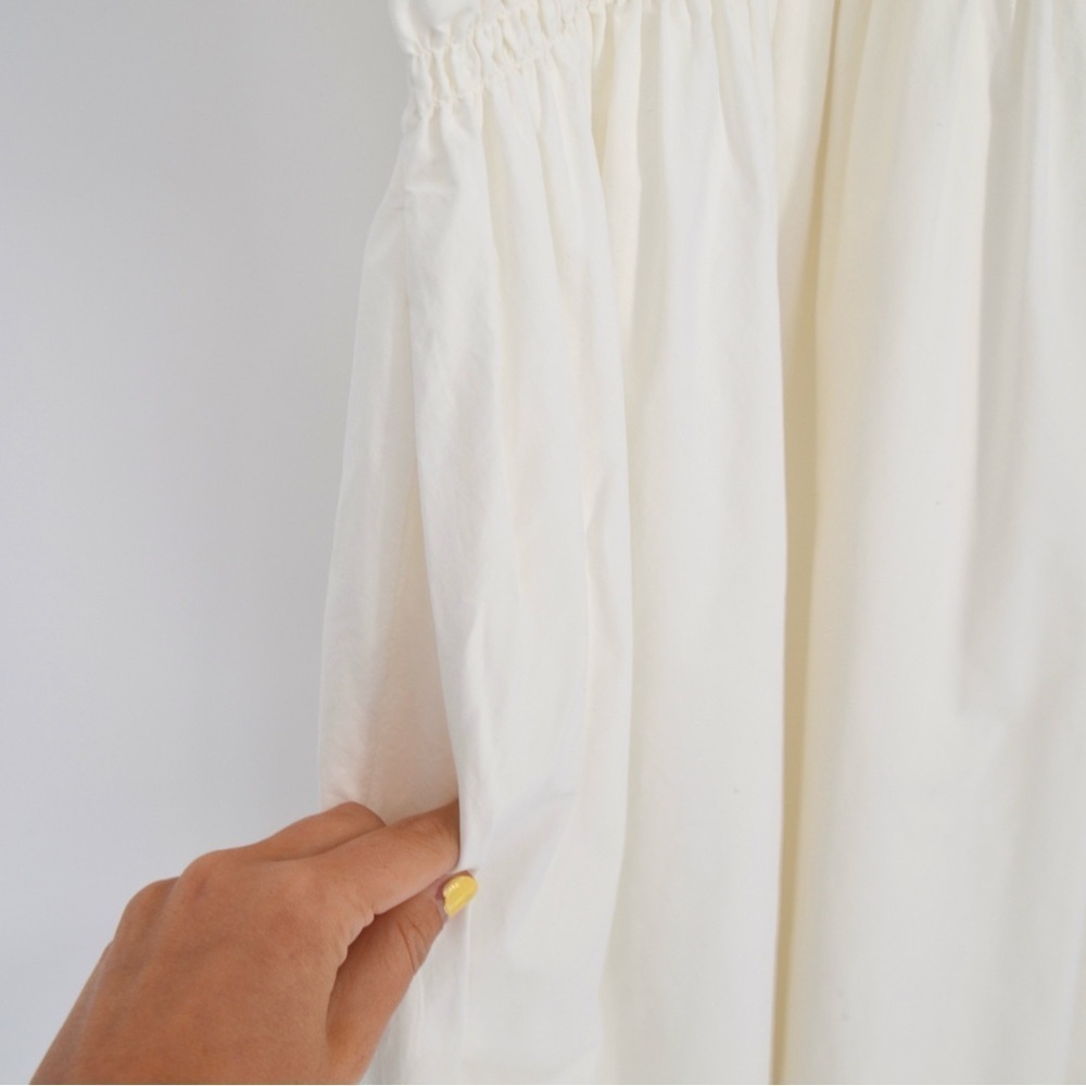 Rails Tilda Smocked Midi Dress Cotton Poplin Sleeveless in White Women's S - Picture 5 of 6